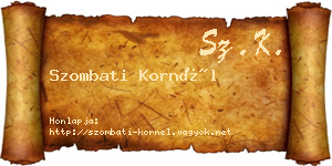 Szombati Kornél névjegykártya